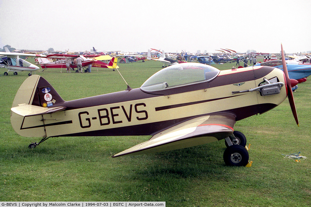 G-BEVS, 1978 Taylor Monoplane C/N PFA 1429, Taylor JT-1 Monoplane at the PFA Rally, Cranfield in 1994.