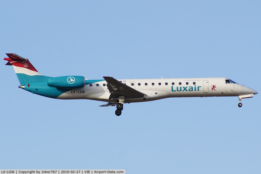 LX-LGW, 1999 Embraer EMB-145LU (ERJ-145LU) C/N 145135, Luxair Embraer ERJ-135 Regional Jet