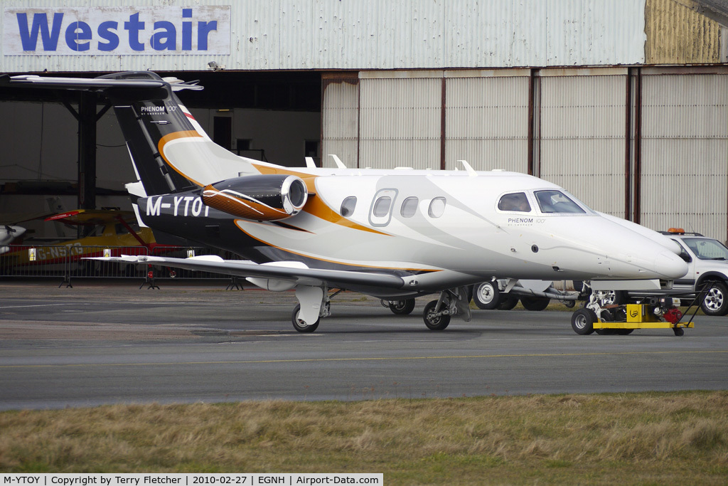 M-YTOY, 2009 Embraer EMB-500 Phenom 100 C/N 50000112, Embraer Phenom at Blackpool