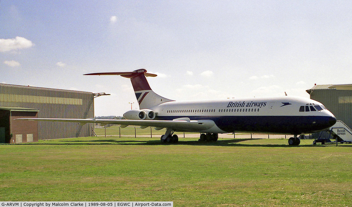 G-ARVM, 1964 Vickers VC10 Srs 1101 C/N 815, Vickers VC-10 1101 at the Aerospace Museum, RAF Cosford in 1989.