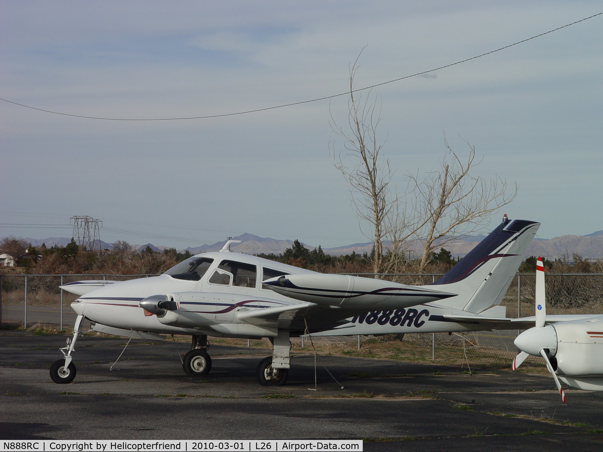 N888RC, 1964 Cessna 310I C/N 310I0067, Parked at Hesperia Airport