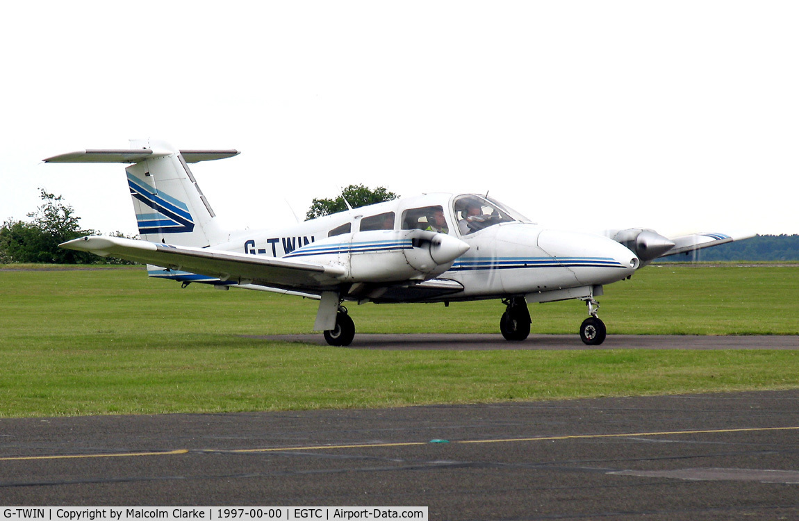 G-TWIN, 1978 Piper PA-44-180 Seminole C/N 44-7995072, Piper PA-44-180 Seminole at Cranfield Airport in 1997. Previously N30267.