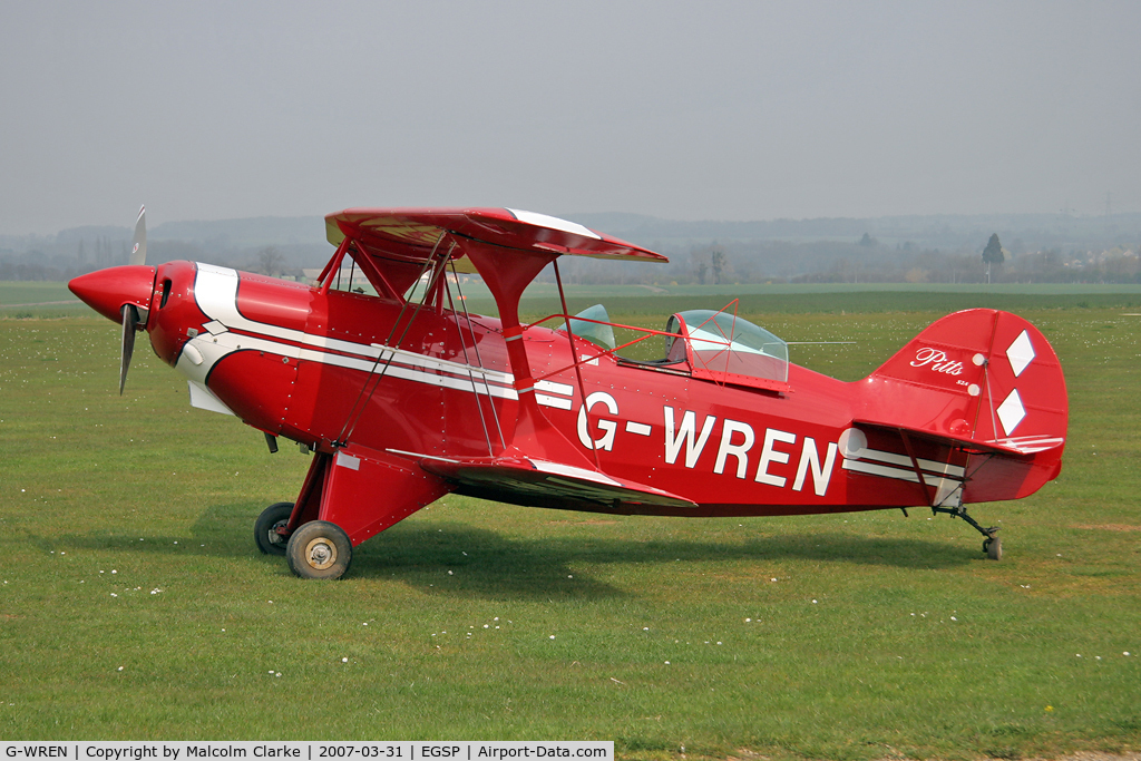 G-WREN, 1980 Aerotek Pitts S-2A Special C/N 2229, Aerotek Pitts S-2A Special at Peterborough Sibson Airfield in 2007.