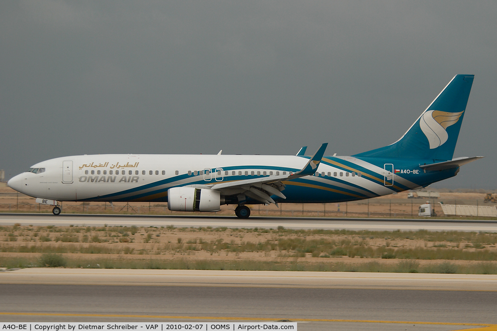 A4O-BE, 2009 Boeing 737-8Q8 C/N 37161, Oman Air Boeing 737-800