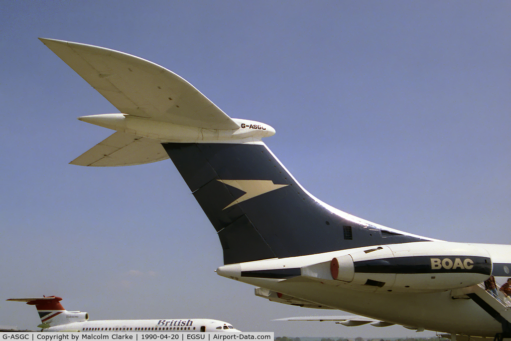 G-ASGC, 1965 BAC Super VC10 Srs 1151 C/N 853, Vickers Super VC-10 1151 at the Imperial War Museum, Duxford in 1990.