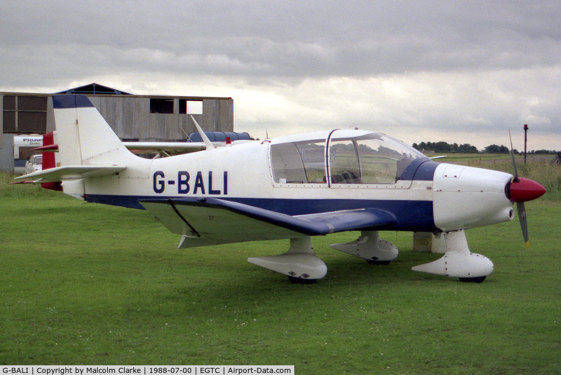 G-BALI, 1972 Robin DR-400-108 Dauphin 2+2 C/N 764, Robin DR-400-108 Dauphin 2+2 at Cranfield Airport in 1988.