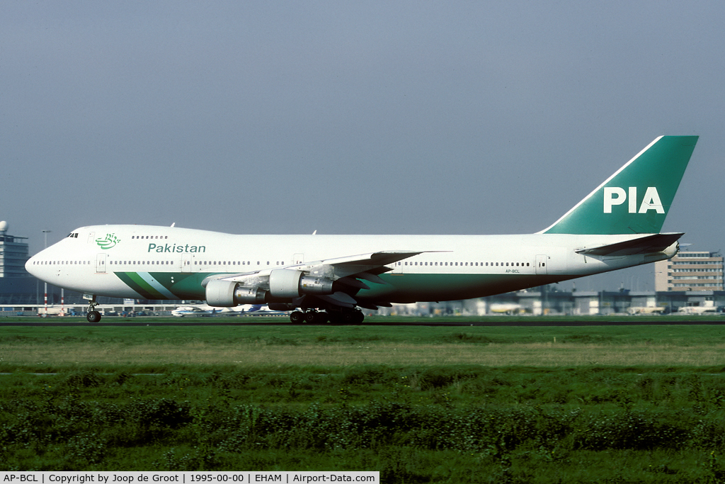 AP-BCL, 1974 Boeing 747-217B C/N 20929, PIA at Schiphol