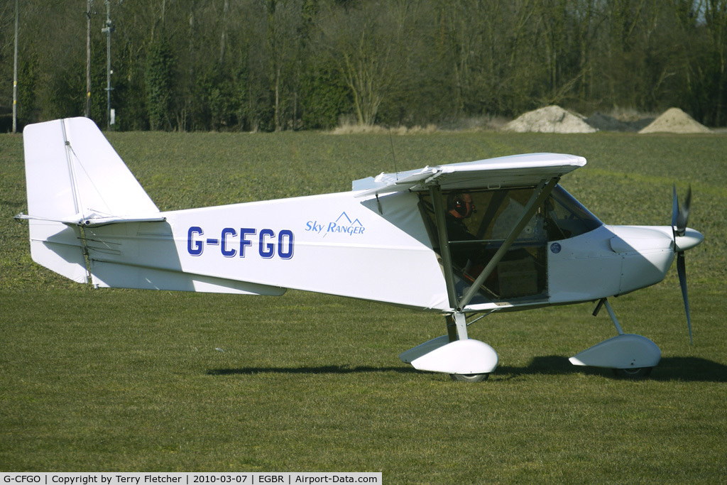 G-CFGO, 2008 Skyranger Swift 912S(1) C/N BMAA/HB/574, One of the many aircraft at Breighton on a fine Spring morning