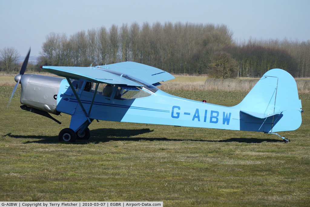 G-AIBW, 1946 Auster J-1N Alpha C/N 2158, 1946 Auster Aircraft Ltd AUSTER J1N - One of the many aircraft at Breighton on a fine Spring morning