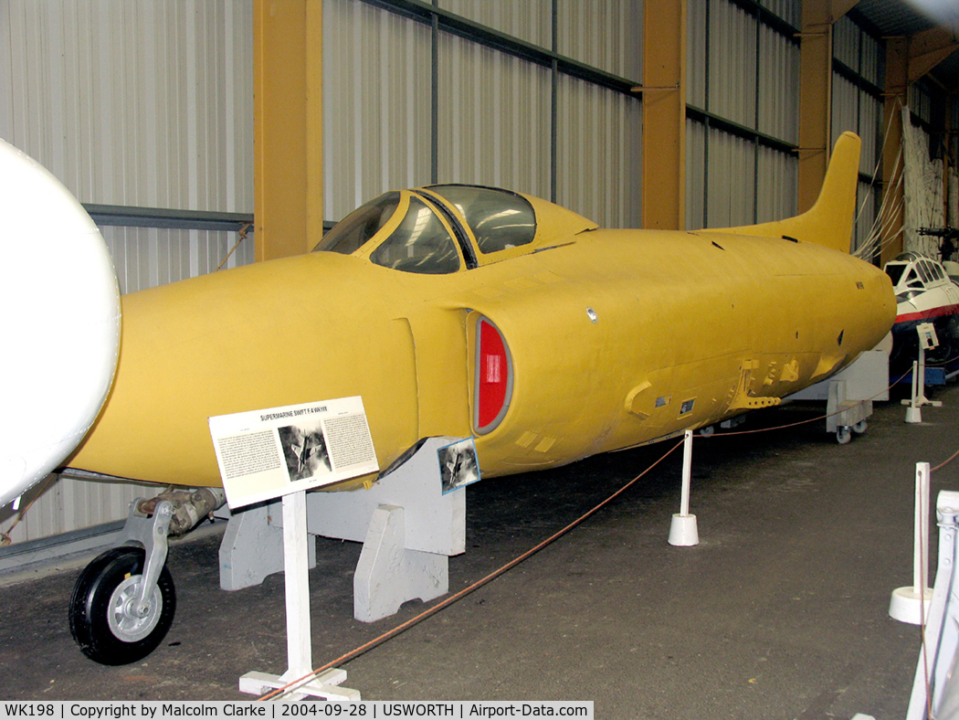 WK198, 1953 Supermarine Swift F.4 C/N Not found WK198, Supermarine Swift F4 at The NE Aircraft Museum, Usworth in 2004. Established a new 737.7 mph world speed record in 1953