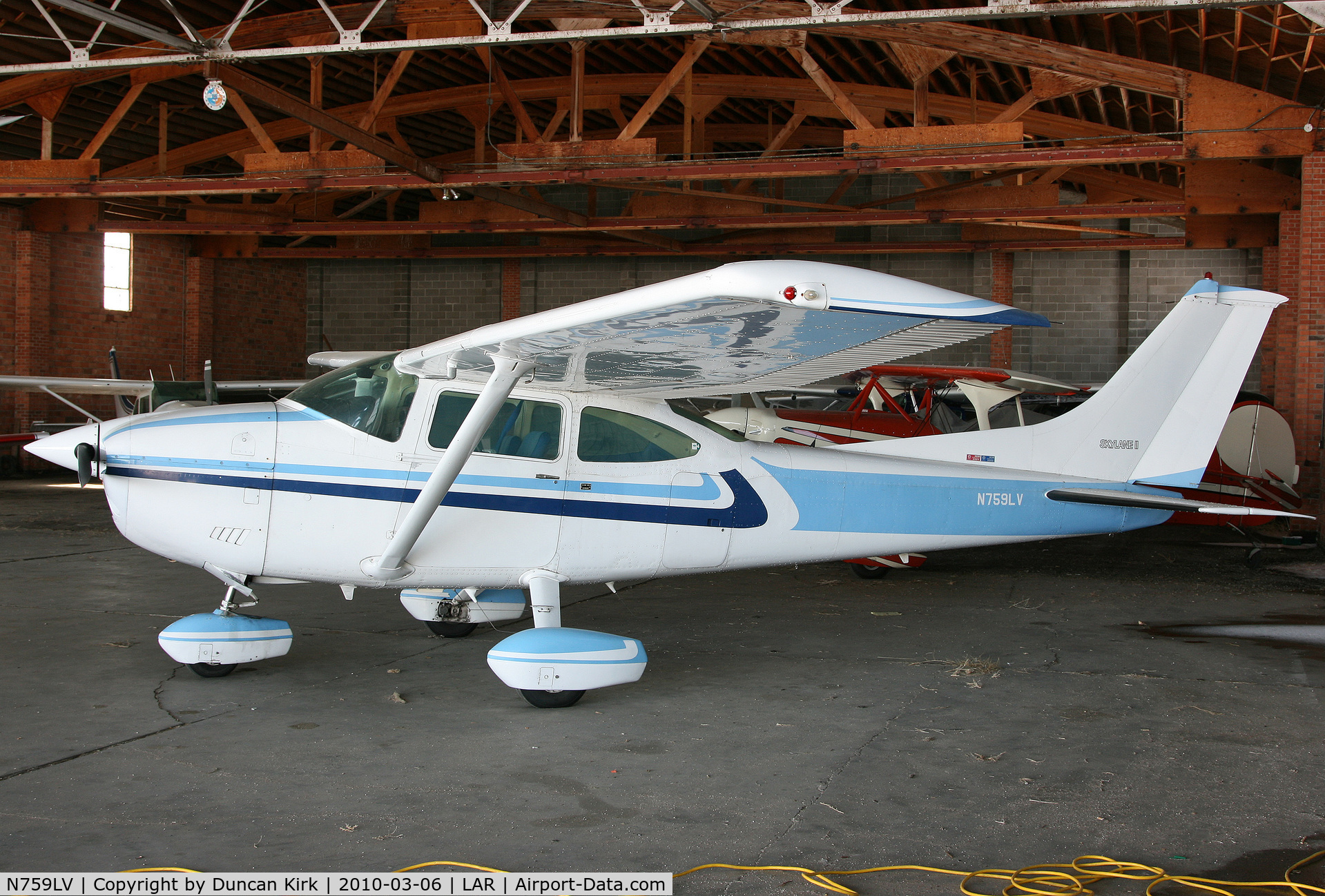 N759LV, 1978 Cessna 182Q Skylane C/N 18266087, Hangared at Laramie