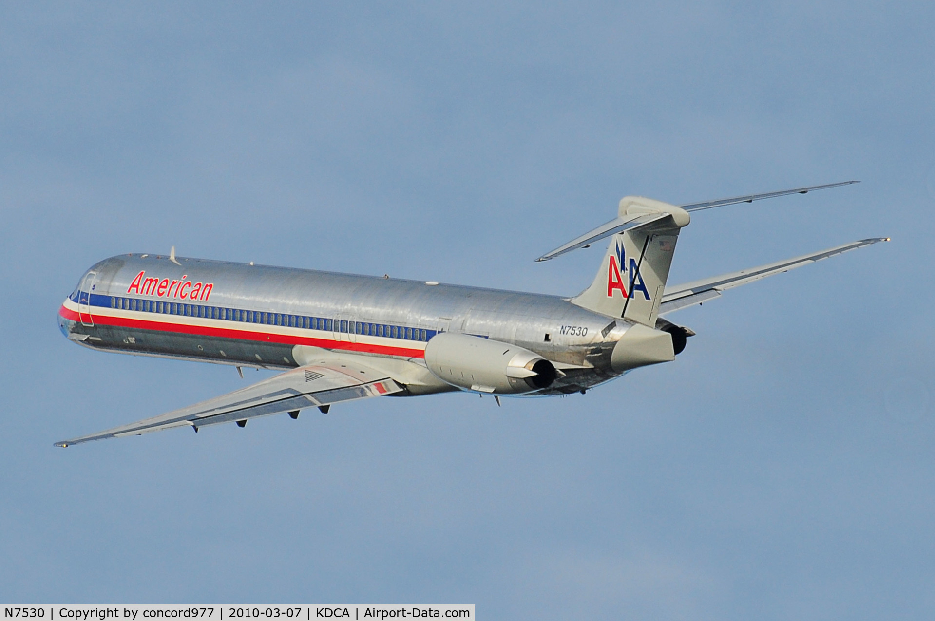 N7530, 1990 McDonnell Douglas MD-82 (DC-9-82) C/N 49922, Seen at KDCA on 3/7/2010.