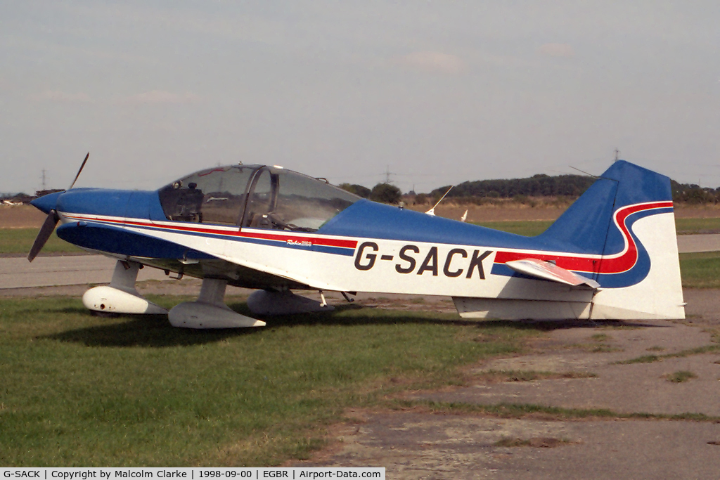 G-SACK, 1997 Robin R-2160 Alpha Sport C/N 316, Robin R-2160 Alpha Sport at Breighton, UK Airfield in  1998.