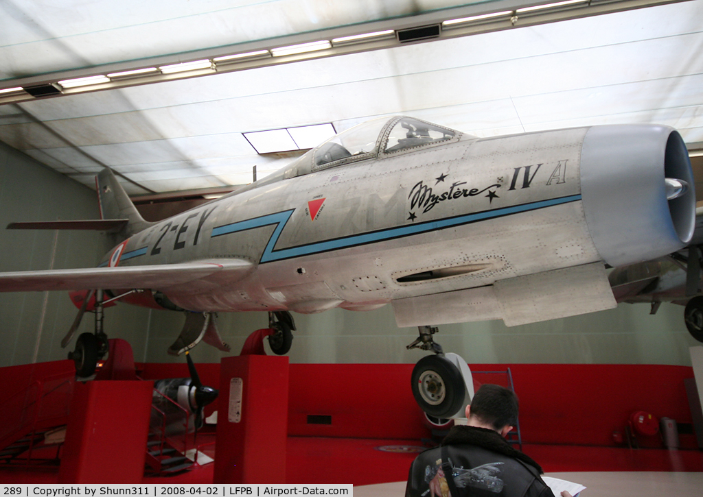 289, Dassault MD-454 Mystere IVA C/N 105, Preserved @ Le Bourget Museum