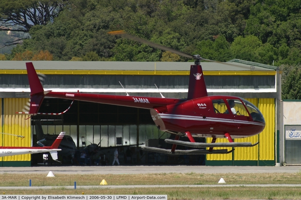 3A-MAR, Robinson R44 Clipper C/N 1263, at Cannes Airport