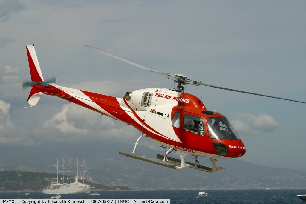 3A-MXL, 2003 Eurocopter AS-355N Ecureuil 2 C/N 5713, at Monaco heliport