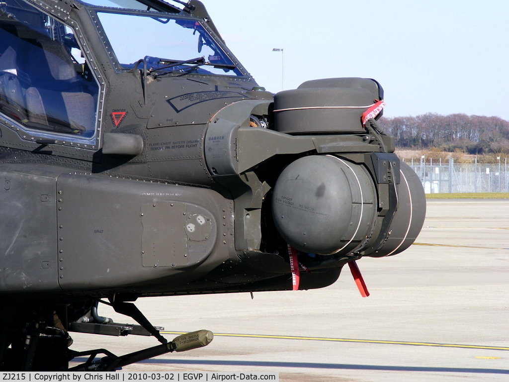 ZJ215, Westland Apache AH.1 C/N WAH.049, Target Acquisition and Designation System and Pilot Night Vision System (TADS/PNVS)