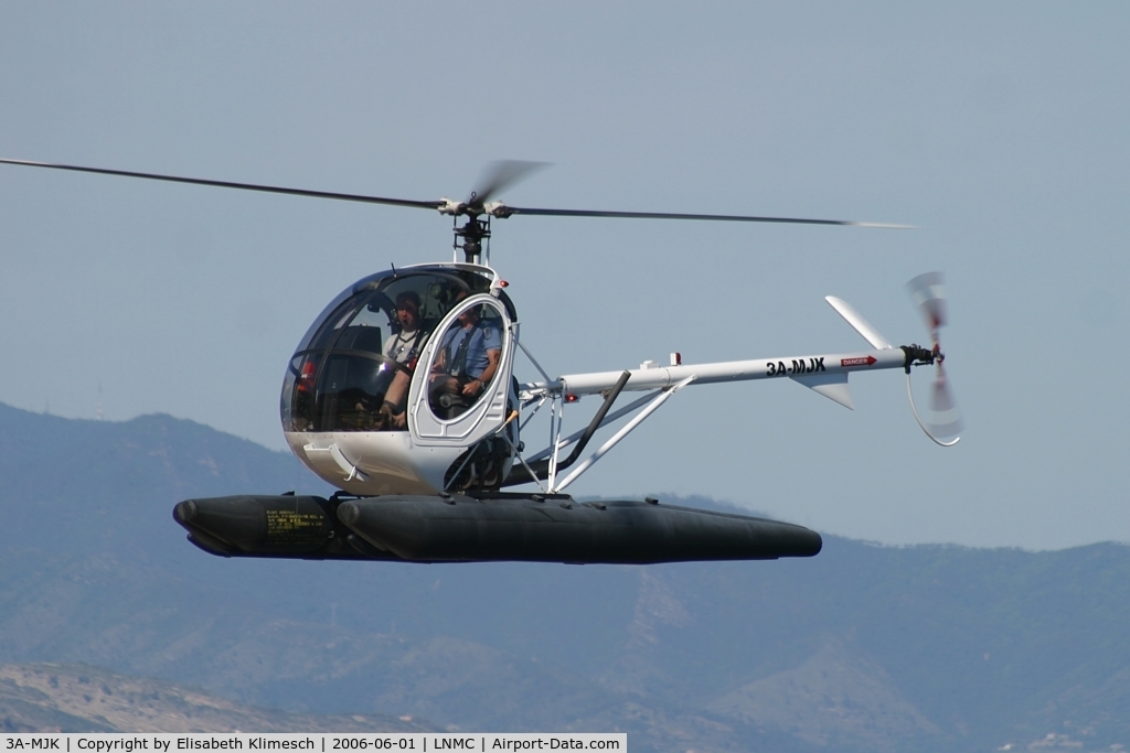 3A-MJK, Schweizer 269C-1 C/N 0163, at Monaco heliport