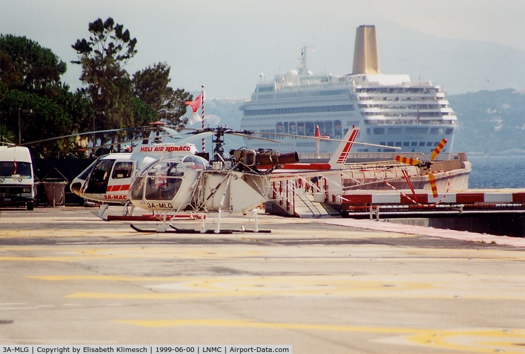 3A-MLG, 1982 Aérospatiale SA-315B Lama C/N 2641, at Monaco Heliport
