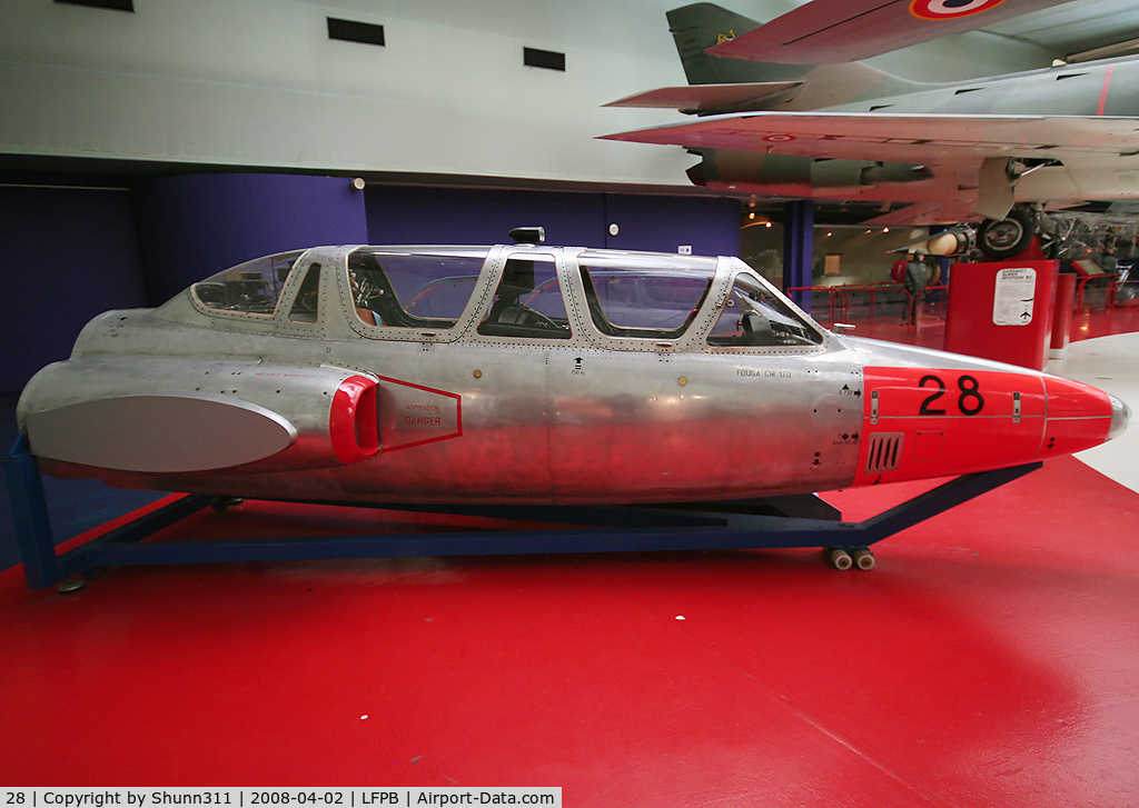 28, Fouga CM-170 Magister C/N 28, Fouga Magister fuselage preserved @ Le Bourget Museum