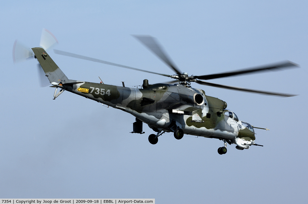7354, Mil Mi-24V Hind E C/N 087354, participant of the 2009 NATO Tiger Meet