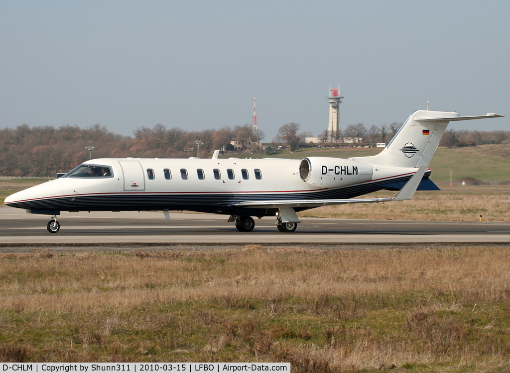 D-CHLM, Learjet 45XR C/N 45-266, Taxxing to General Aviation area...