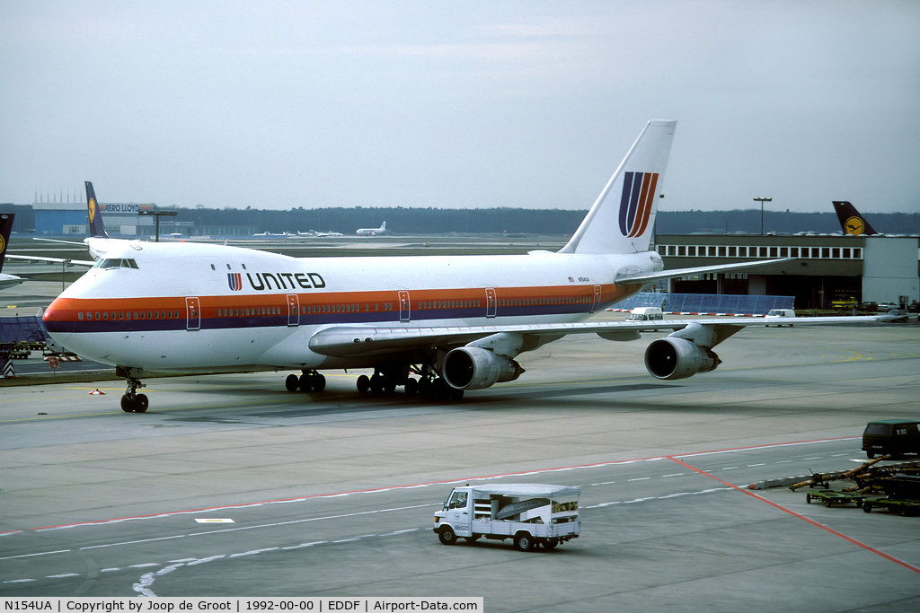 N154UA, 1984 Boeing 747-123 C/N 20103, Frankfurt taxiway.