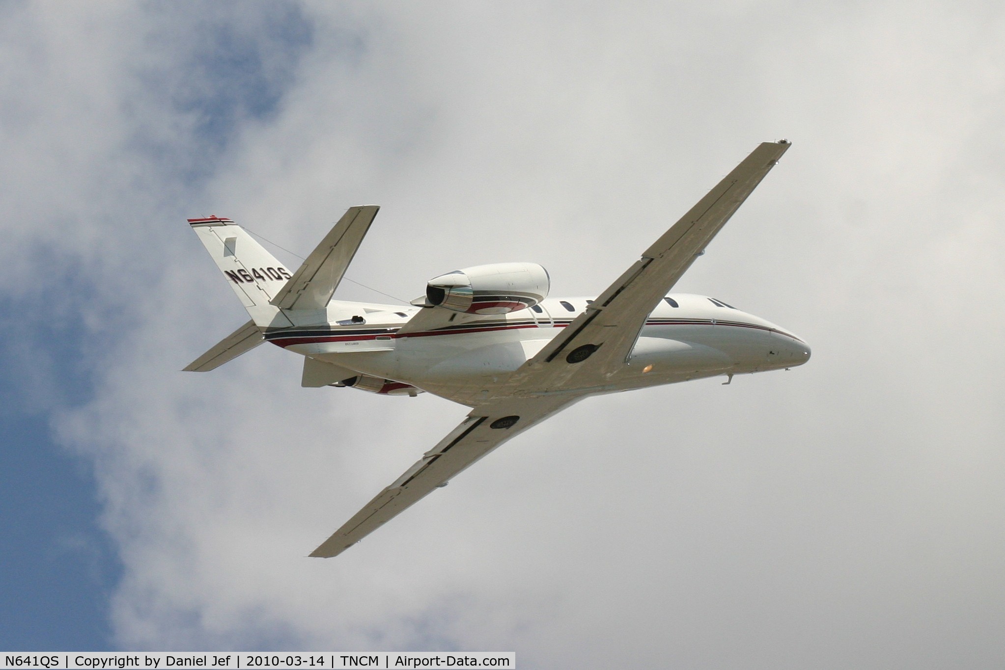 N641QS, 2002 Cessna 560XL Citation Excel C/N 560-5295, N641QS departing TNCM