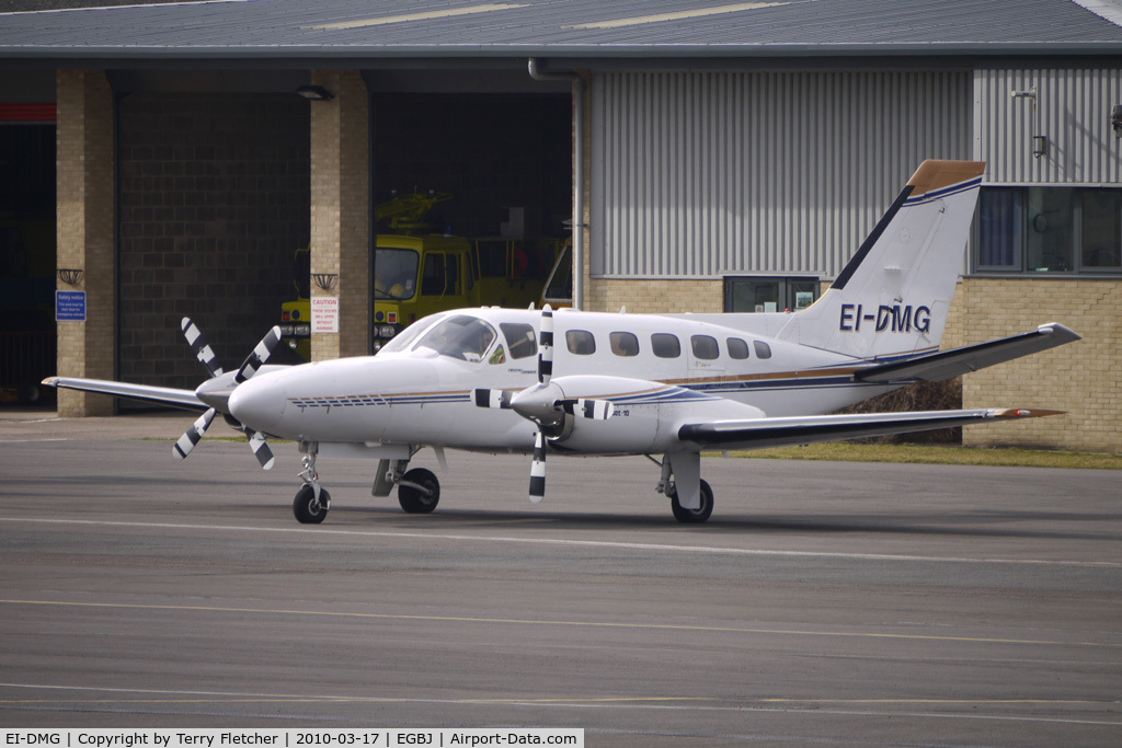 EI-DMG, 1980 Cessna 441 Conquest II C/N 441-0165, Cessna 441 parked at Gloucestershire (Staverton) Airport