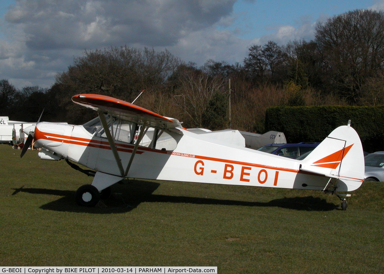 G-BEOI, 1976 Piper PA-18-150 Super Cub C/N 18-7709028, SOUTHDOWN GLIDING CLUB TUG. PARHAM