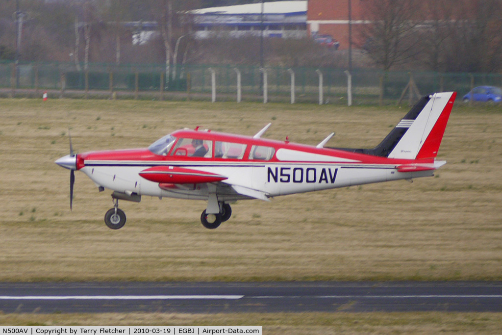 N500AV, 1969 Piper PA-24-260 Comanche C/N 24-4805, 1969 Piper PA-24-260 landing at Gloucestershire (Staverton) Airport