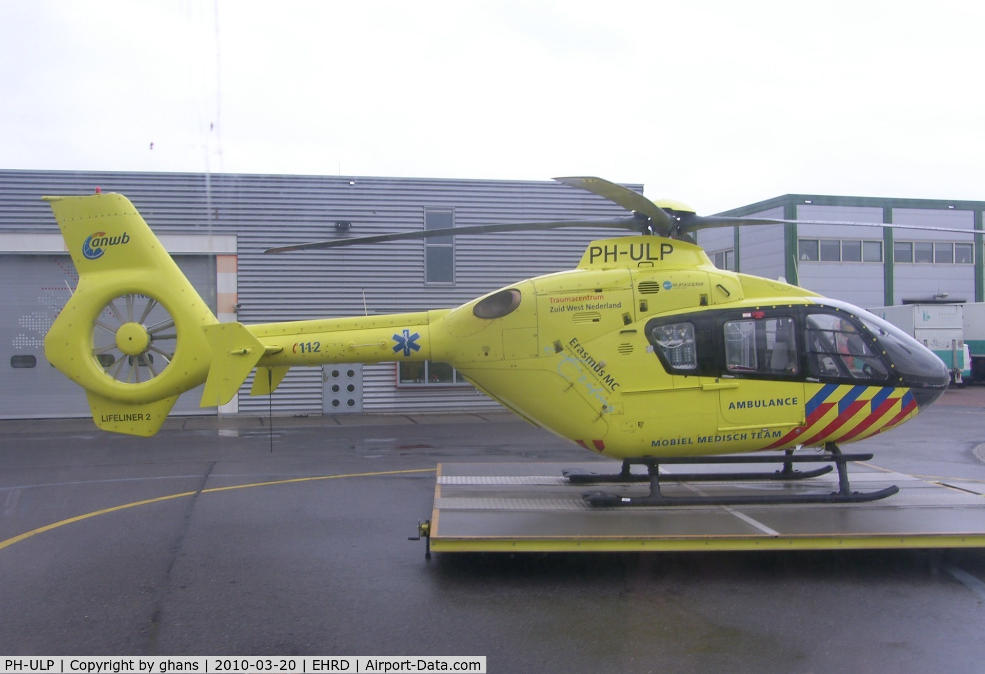 PH-ULP, 2004 Eurocopter EC-135T-2 C/N 0376, waiting for a new emergencycall