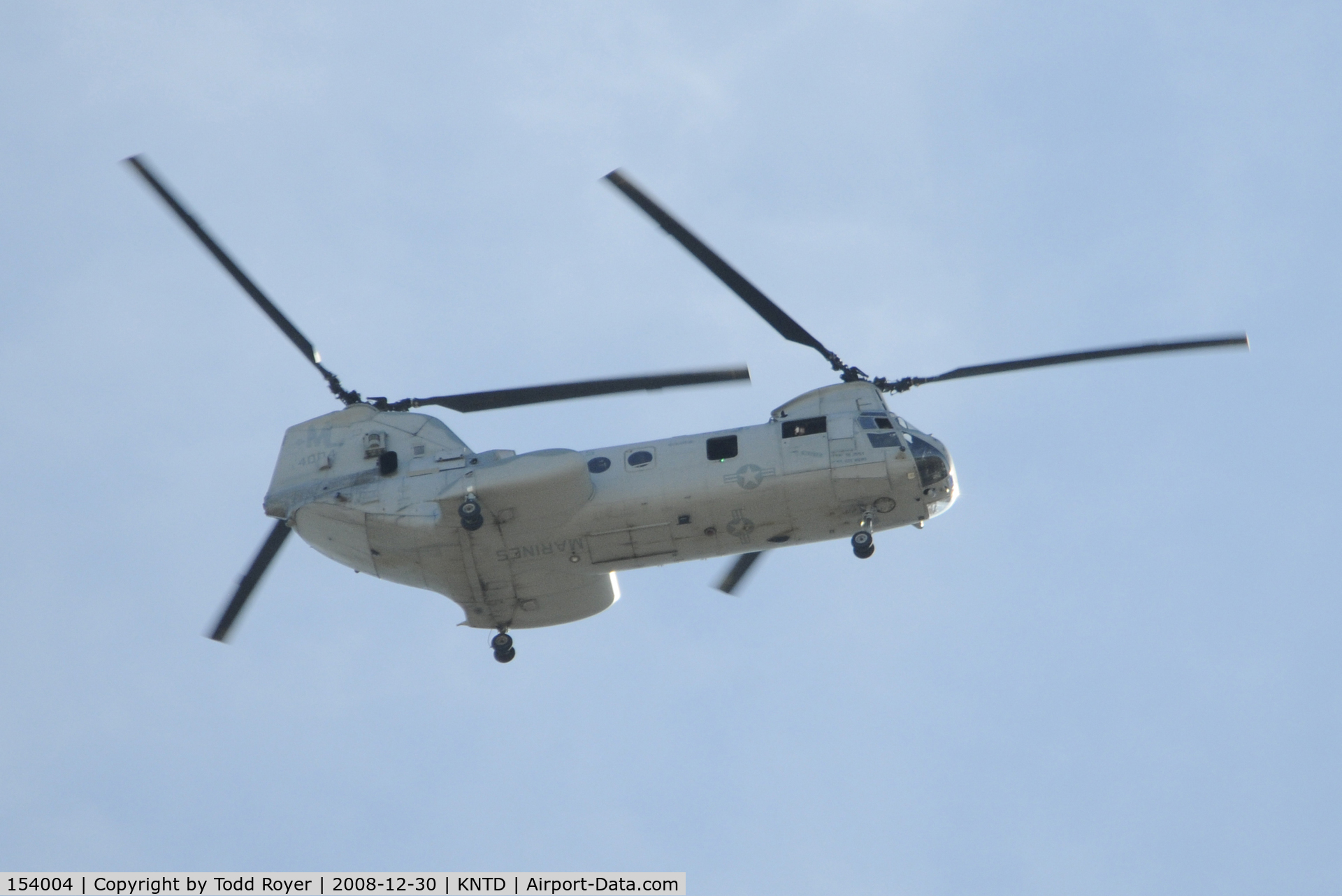 154004, Boeing Vertol CH-46E Sea Knight C/N 2355, From the backyard