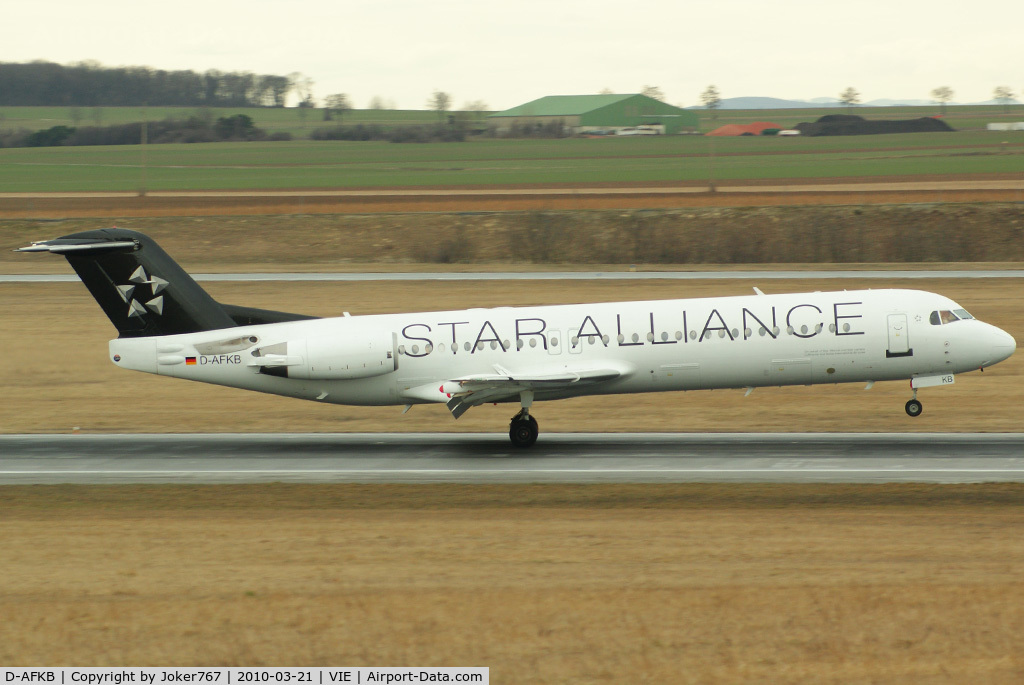D-AFKB, 1994 Fokker 100 (F-28-0100) C/N 11527, Contact Air Fokker F-100