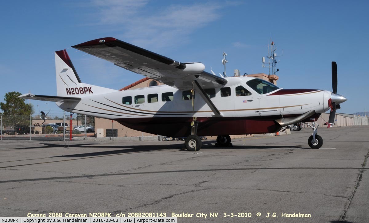 N208PK, 2005 Cessna 208B C/N 208B1143, at Boulder City NV airport