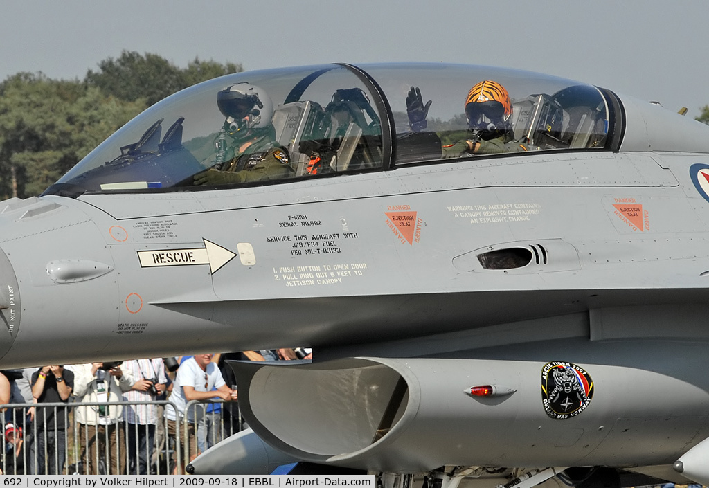 692, 1980 General Dynamics F-16BM Fighting Falcon C/N 6L-11, Norway Air Force