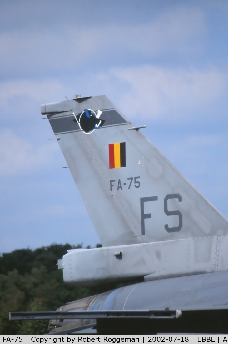 FA-75, 1980 SABCA F-16AM Fighting Falcon C/N 6H-75, F-16AM.Belgian Air Force.Florennes AFB.