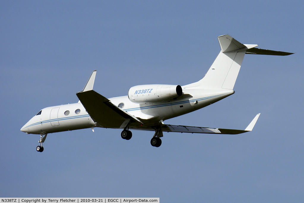 N338TZ, 2006 Gulfstream Aerospace GIV-X (G450) C/N 4064, Gulfstream 450 landing at Manchester