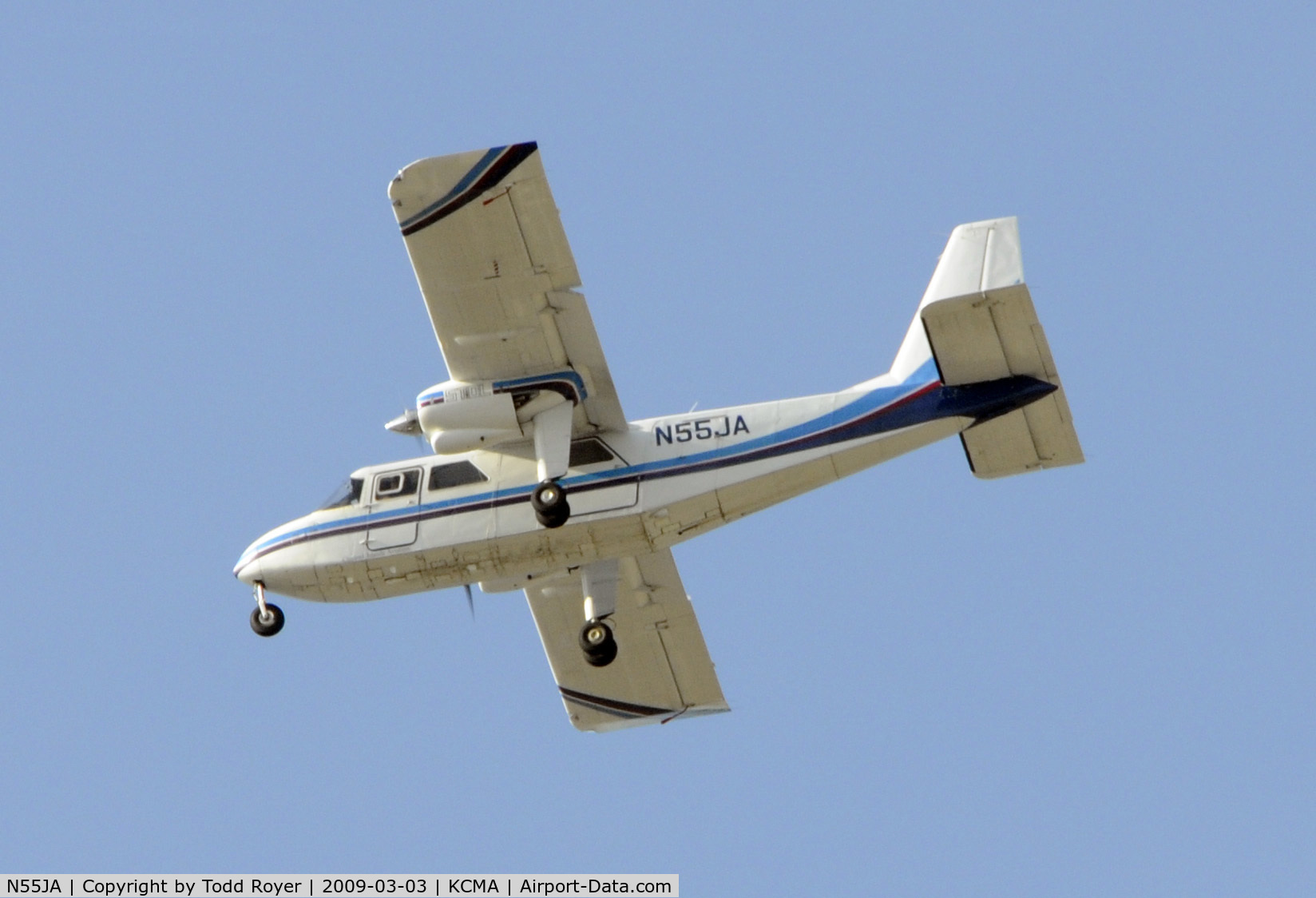 N55JA, 1971 Britten-Norman BN-2A-8 Islander C/N 295, From the backyard