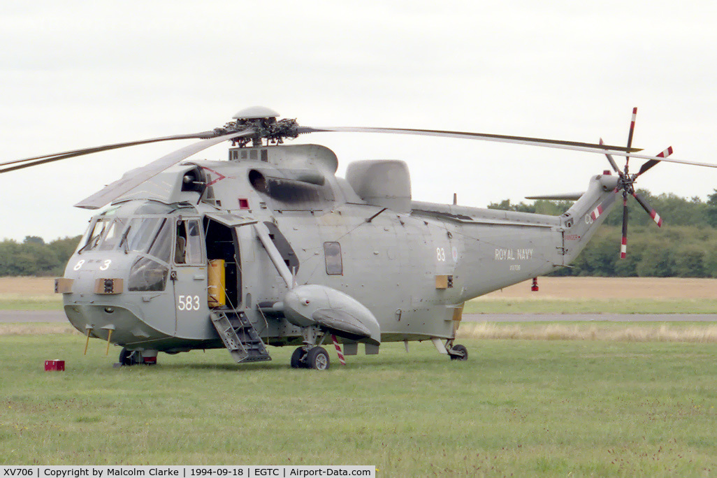 XV706, Westland Sea King HAS.6 C/N WA677, Westland Sea King HAS6 at Cranfield's Air Show and Helifest in 1994.