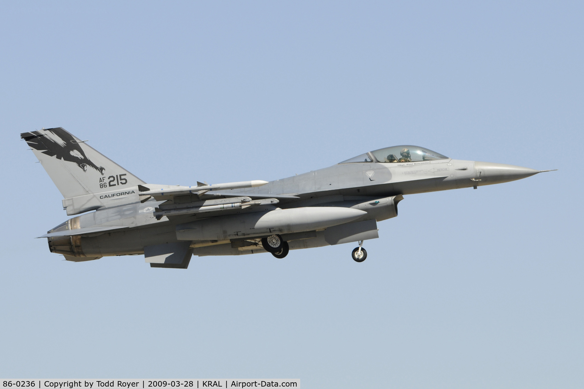 86-0236, General Dynamics F-16C Fighting Falcon C/N 5C-342, Riverside Airshow 2009