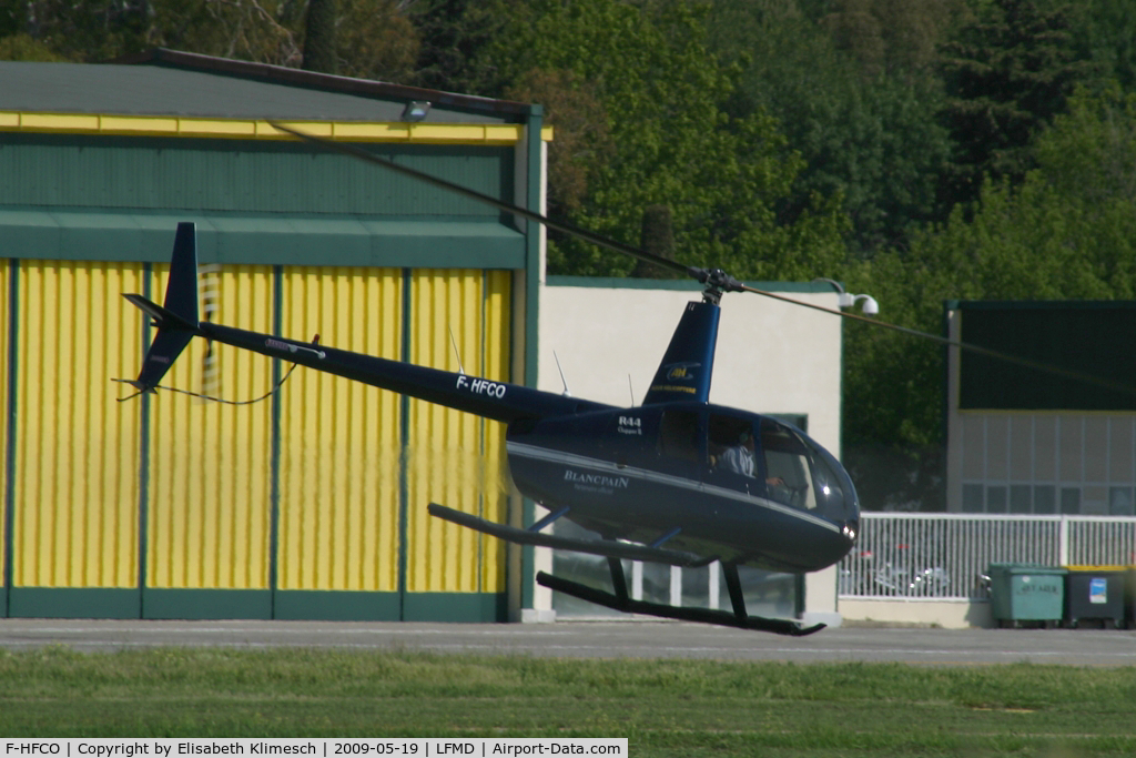 F-HFCO, 2008 Robinson R44 Clipper II C/N 12401, at Cannes Airport