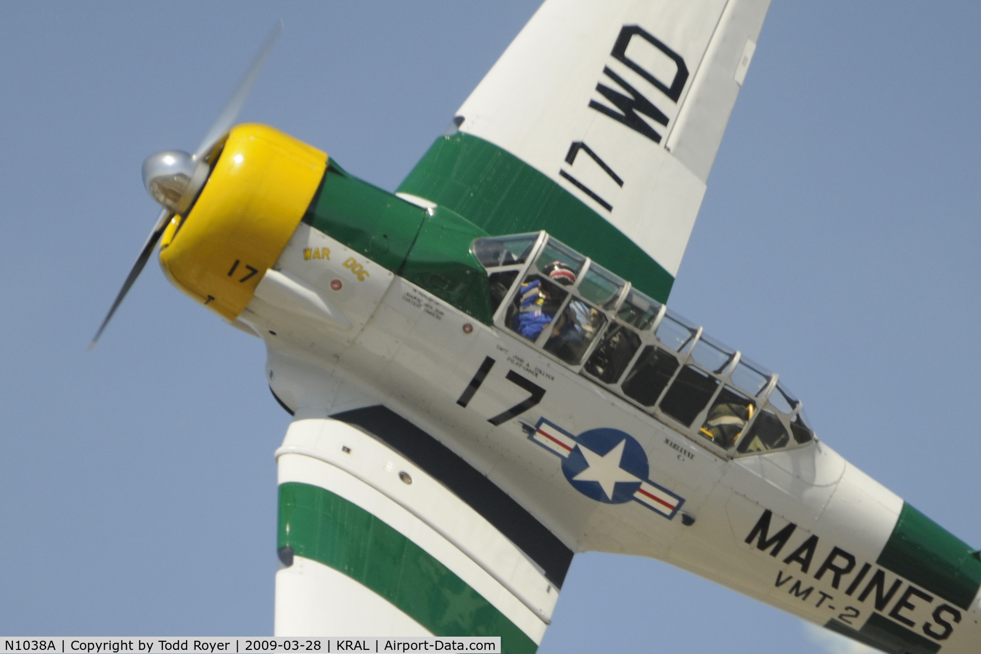 N1038A, 1944 North American SNJ-5 Texan C/N 90917 (121-41633), Riverside Airshow 2009