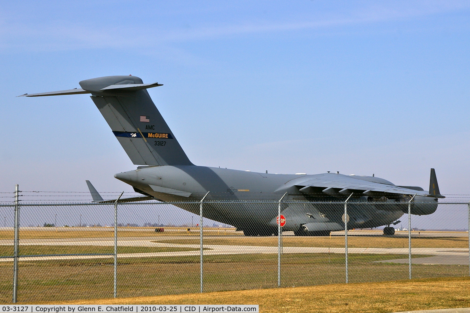 03-3127, 2003 Boeing C-17A Globemaster III C/N P-127, Presidential support aircraft parked on taxiway D