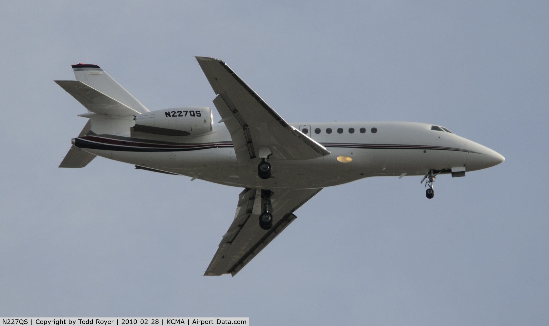 N227QS, 2000 Dassault Falcon 2000 C/N 127, From the backyard