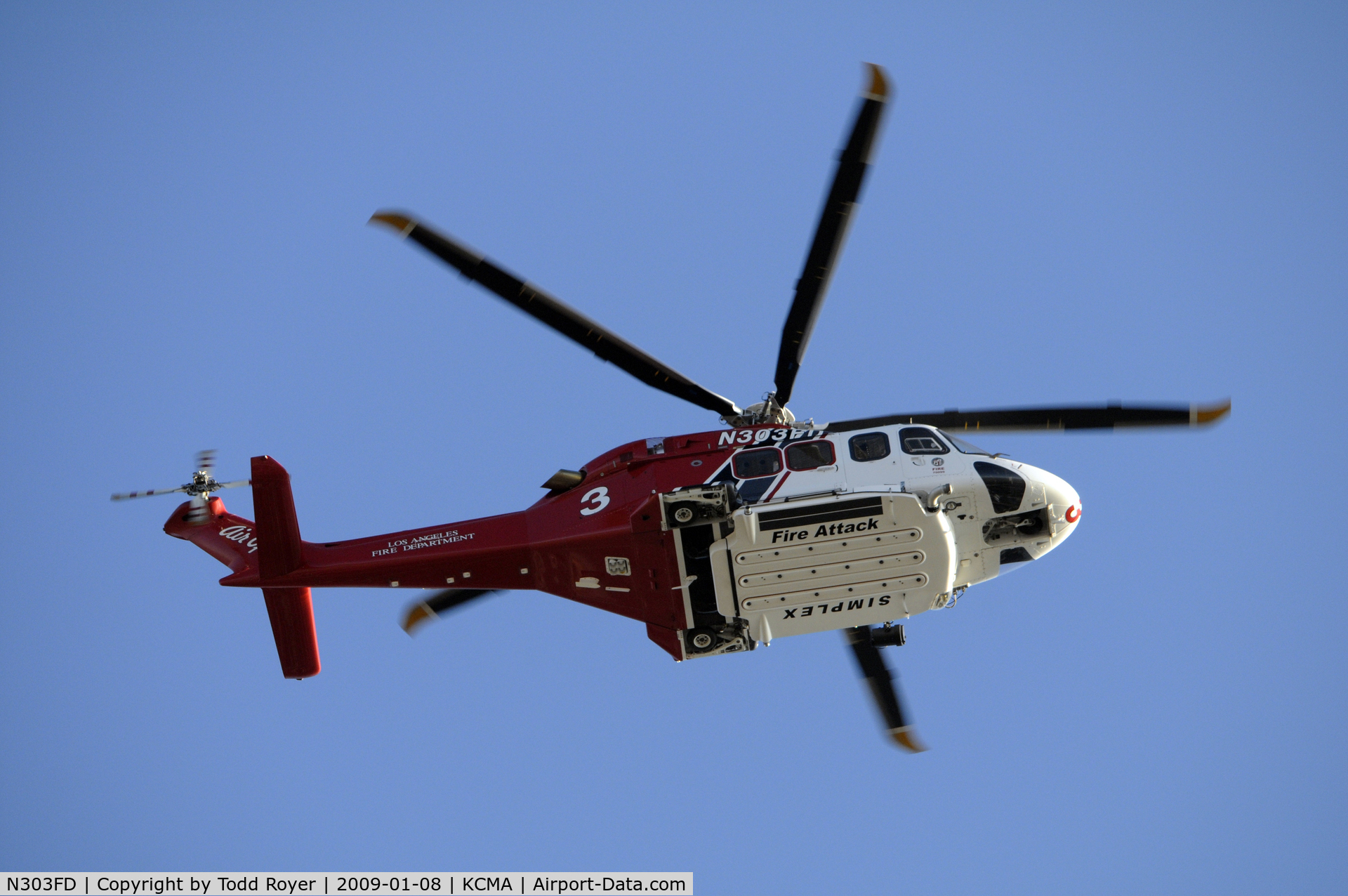 N303FD, 2008 AgustaWestland AW-139 C/N 41012, From the backyard