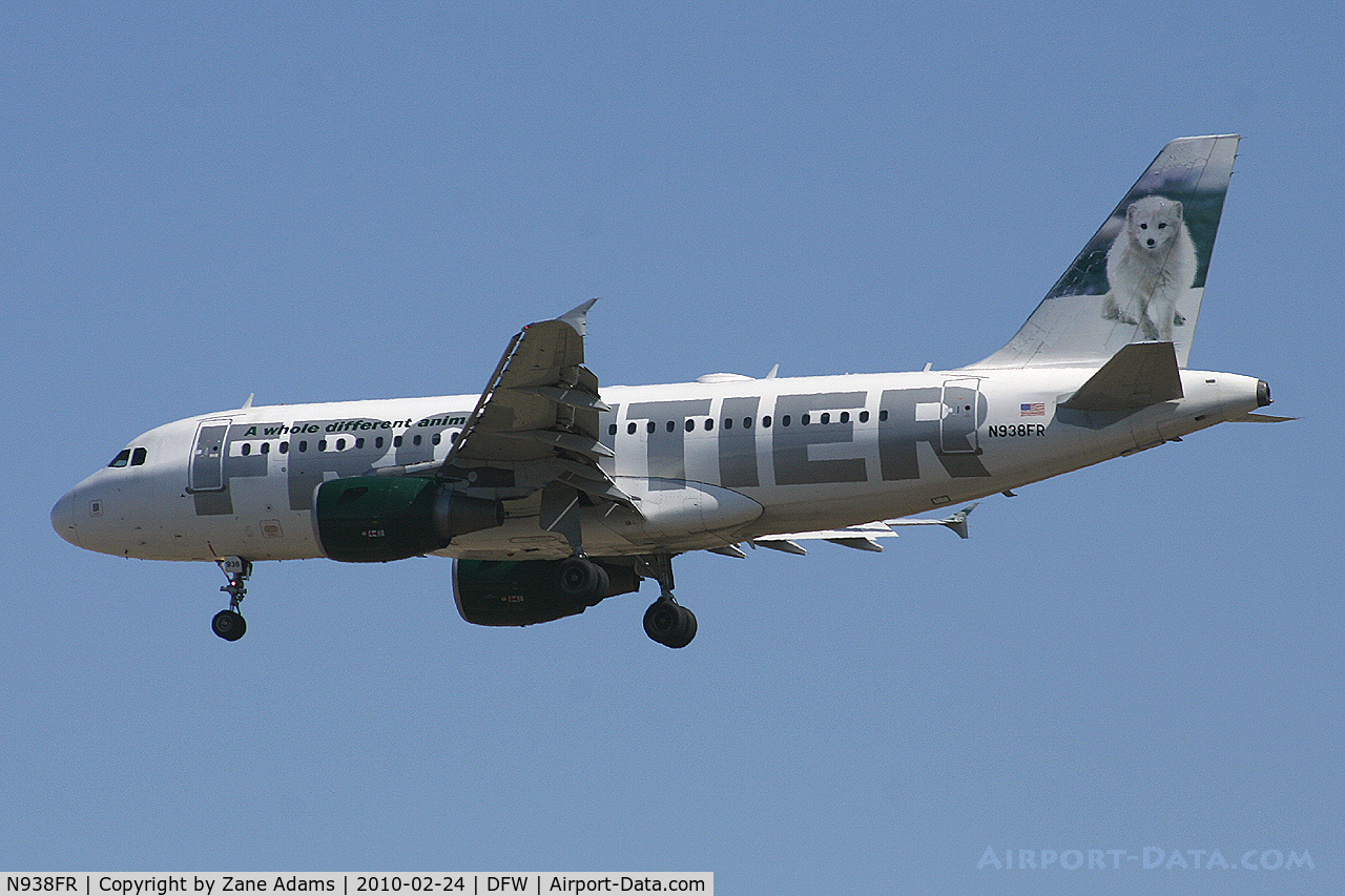 N938FR, 2005 Airbus A319-111 C/N 2406, Frontier Airlines at DFW