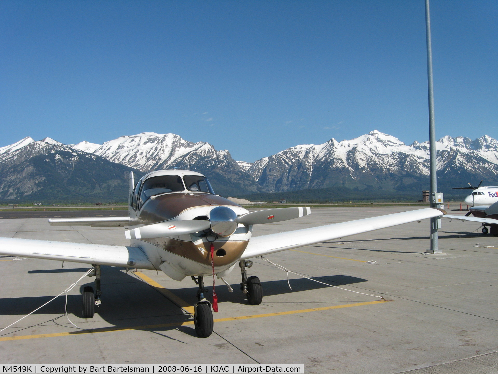 N4549K, 1948 Ryan Navion C/N NAV-4-1549, Jackson Hole Grand Tetons Back Drop