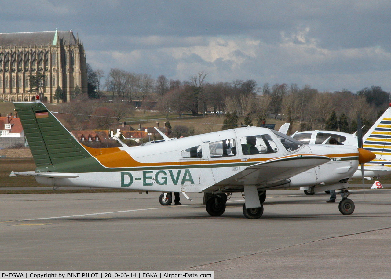 D-EGVA, 1976 Piper PA-28R-200 Cherokee Arrow II C/N 28R-7635229, ARROW II FROM WELLSEBOURNE MOUNTFORD. SHOREHAM