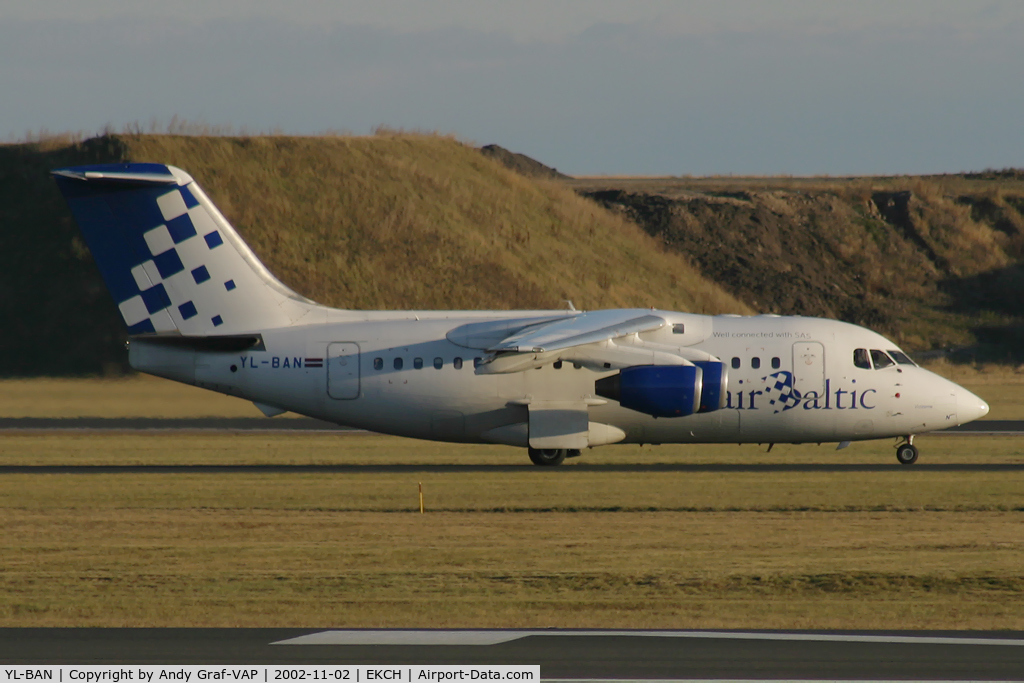 YL-BAN, 1993 British Aerospace Avro 146-RJ70 C/N E1225, Air Baltic Bae146